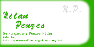 milan penzes business card